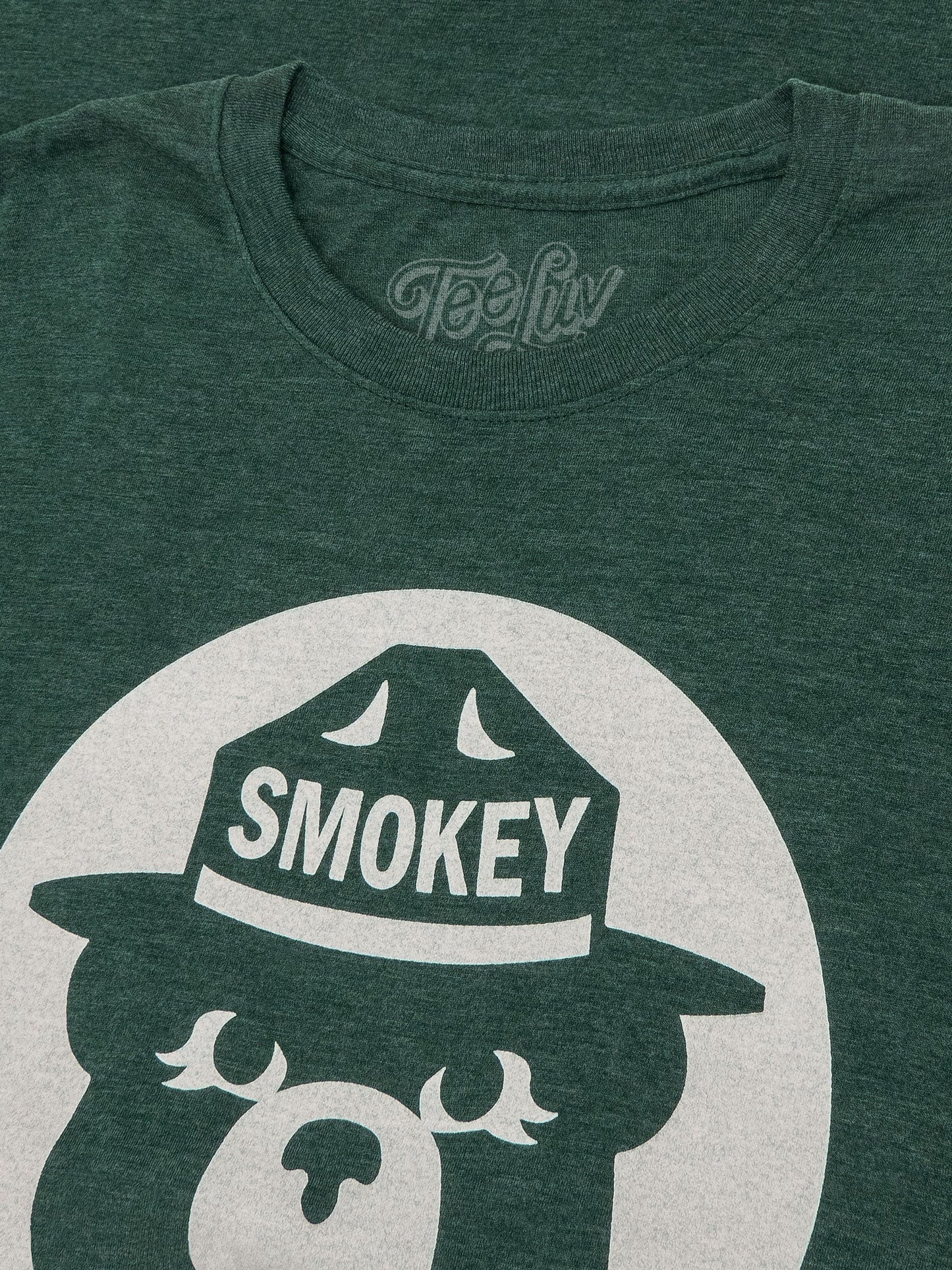 Smokey Bear Shirt Retro Mascot T-Shirt - Forest Green