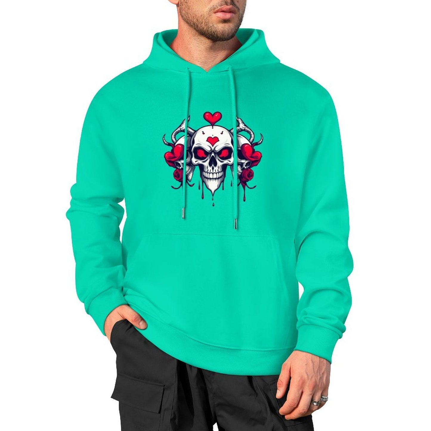 Munsieur Bleeding Royalty: Skull Hoodie for Men