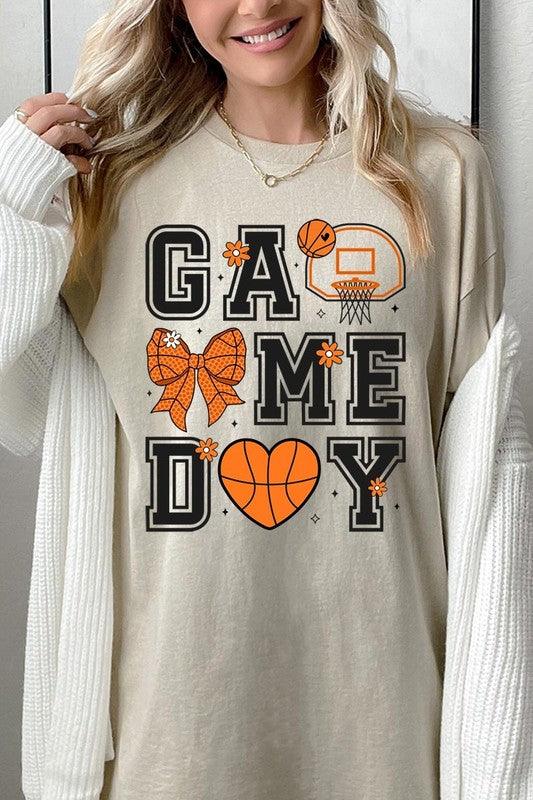 Basketball Game Day Graphic Plus Heavy Cotton Tee