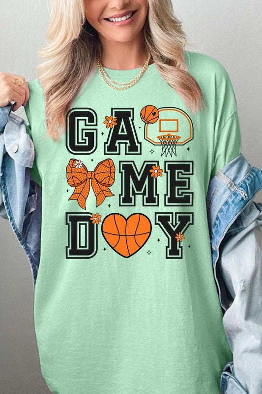 Basketball Game Day Graphic Plus Heavy Cotton Tee