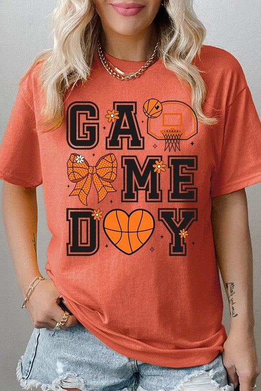 Basketball Game Day Graphic Plus Heavy Cotton Tee