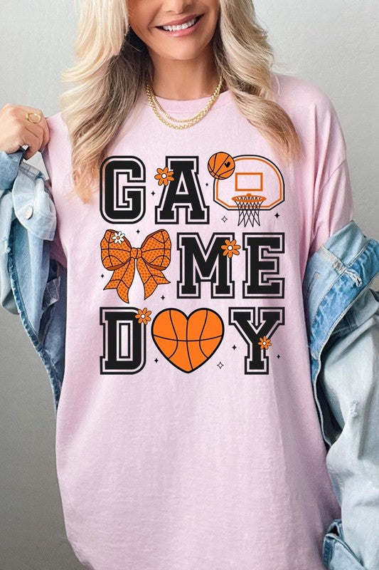 Basketball Game Day Graphic Plus Heavy Cotton Tee