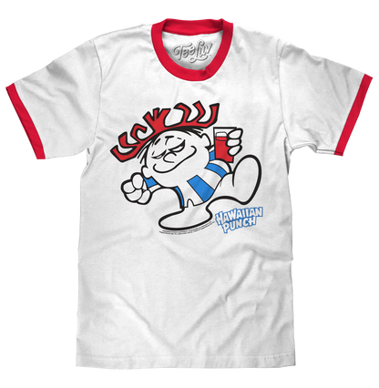 Hawaiian Punch Ringer T-Shirt - White/Red