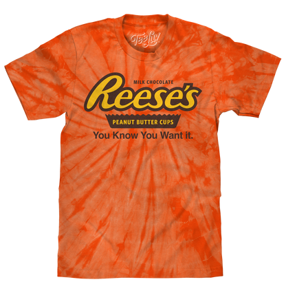 Reese's Peanut Butter Cup Tie Dye T-Shirt - Orange Spider