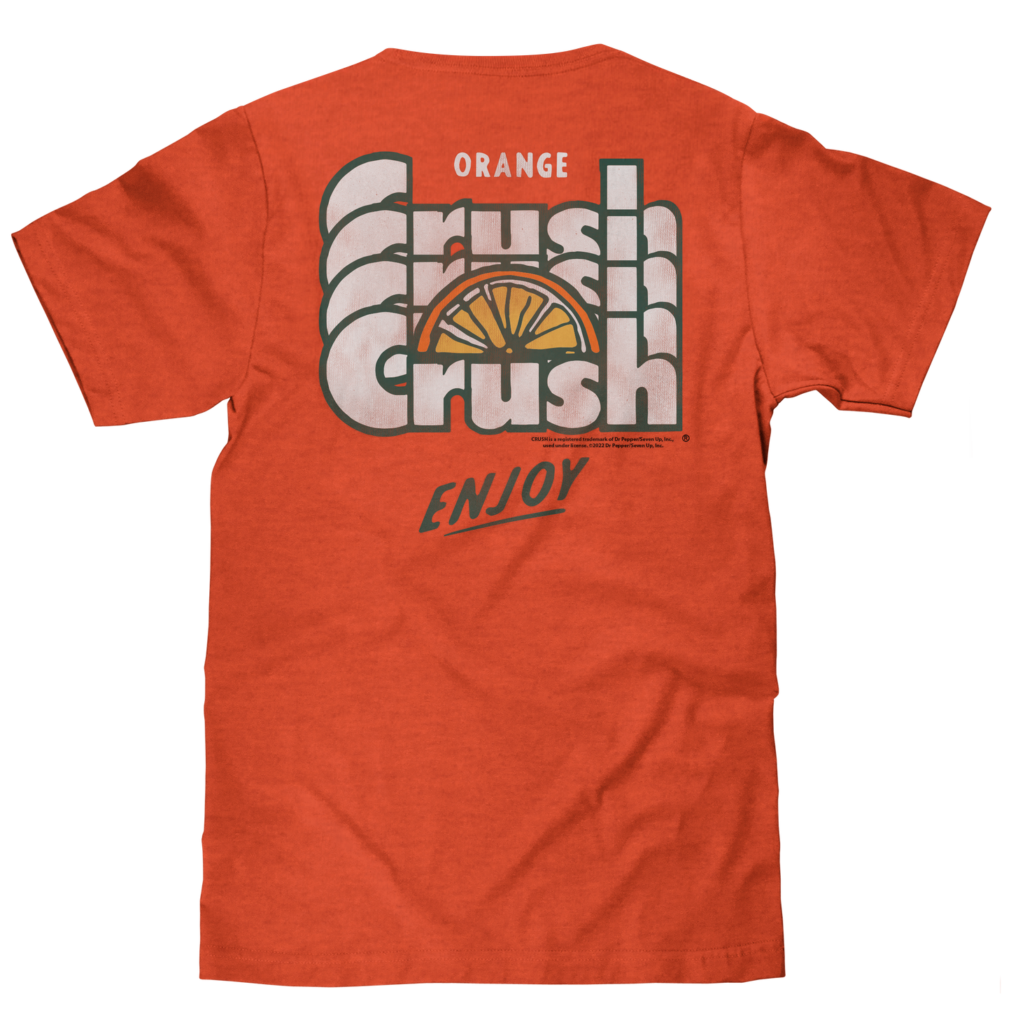 Orange Crush Soda Front and Back Print T-Shirt - Orange Heather