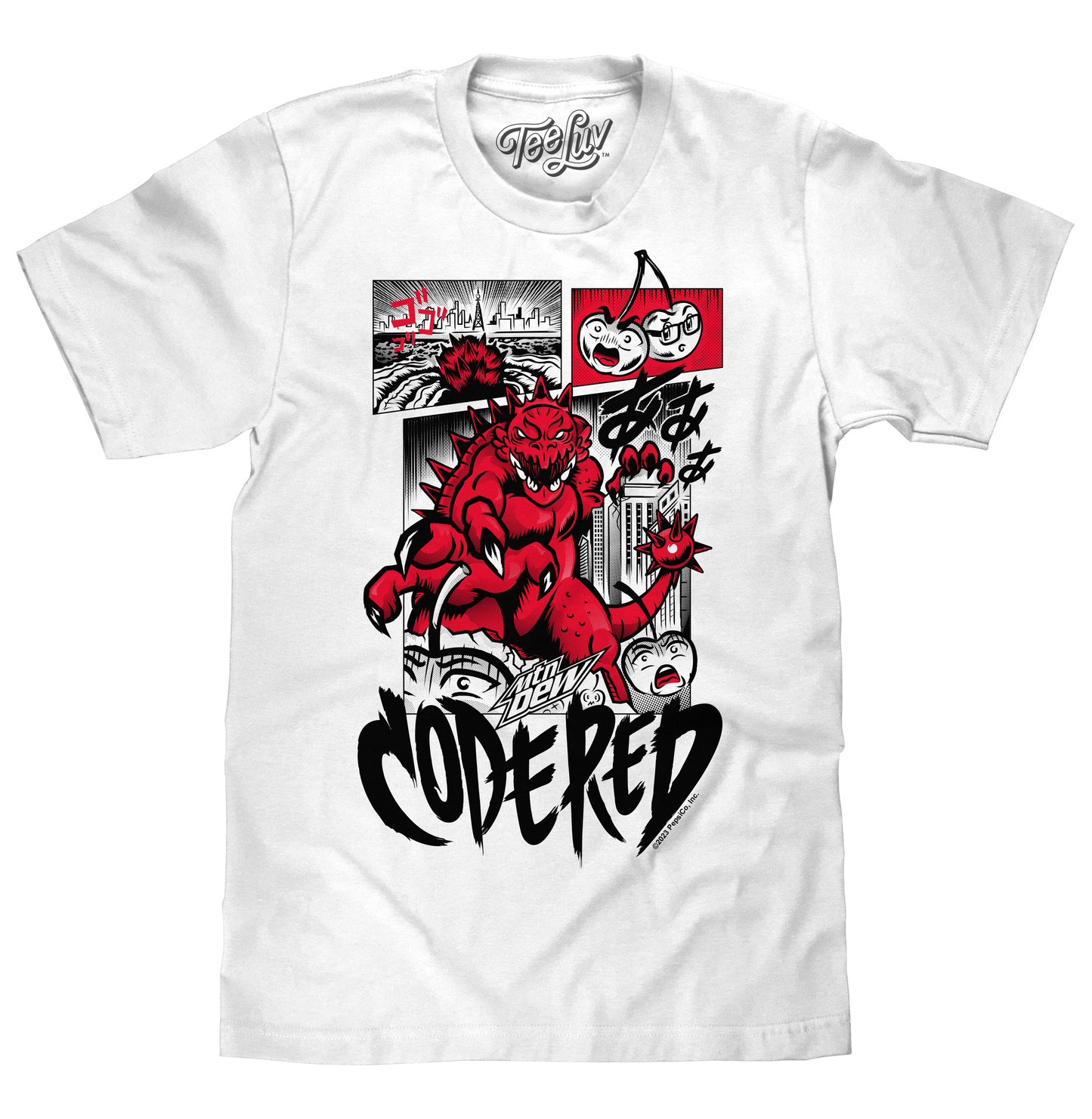 Mtn Dew Code Red Comic Book T-Shirt - White