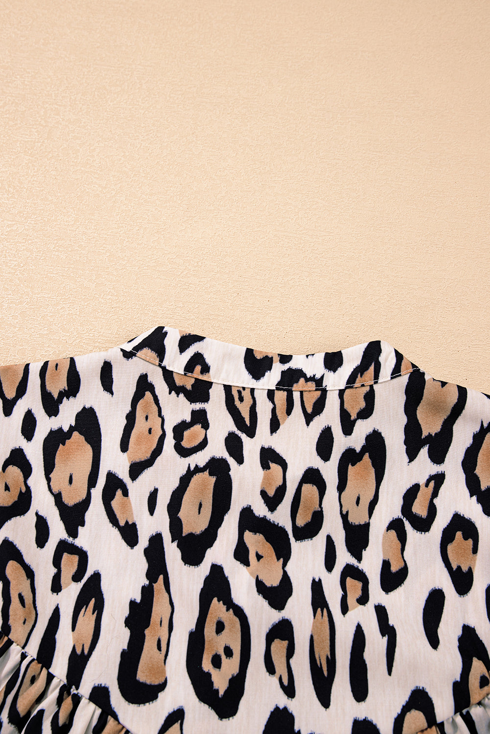 Jet Stream Oversized Leopard Print Balloon Sleeve Casual Shirt - Aaria Tees