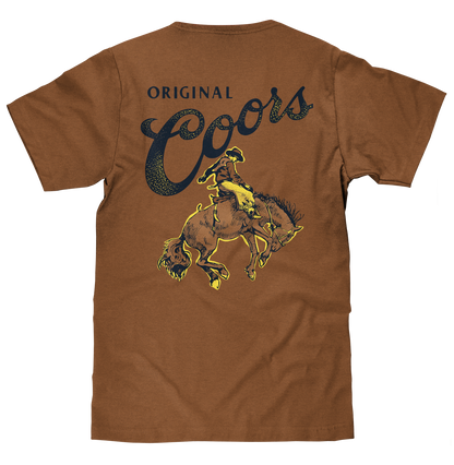 Coors Original Rodeo Cowboy Front/Back T-Shirt - Brown Sugar