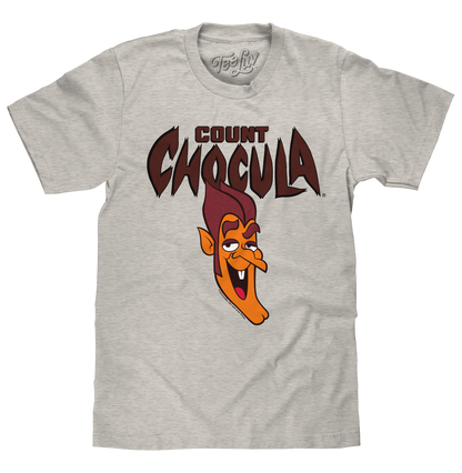 Retro Count Chocula Monster Cereal Mascot T-Shirt - Oat Heather