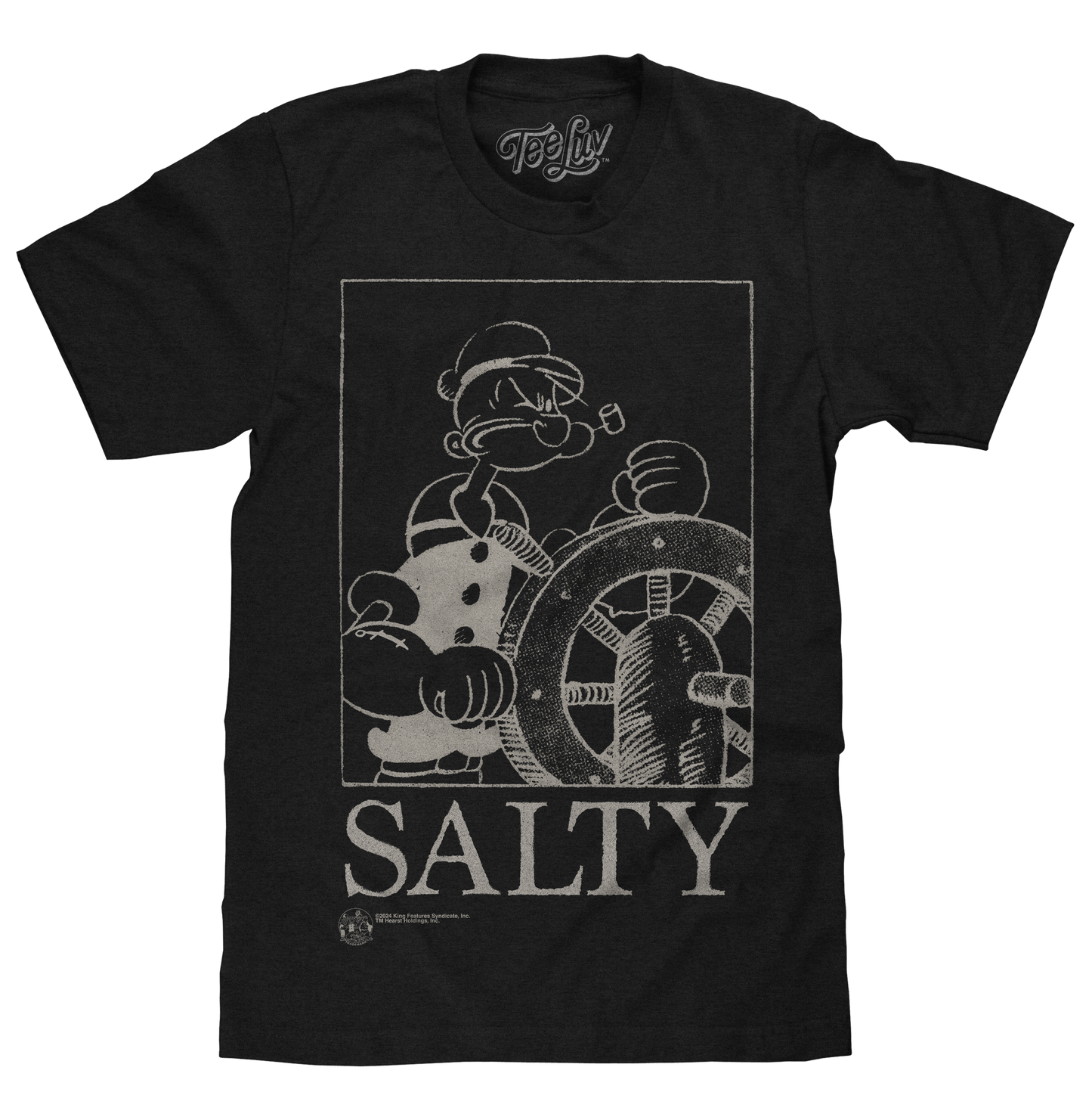 Popeye The Sailor Man Salty T-Shirt - Black