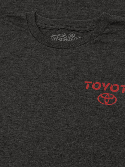Toyota Drive Your Dreams Left Chest Front and Back Logo T-Shirt - Charcoal Heather