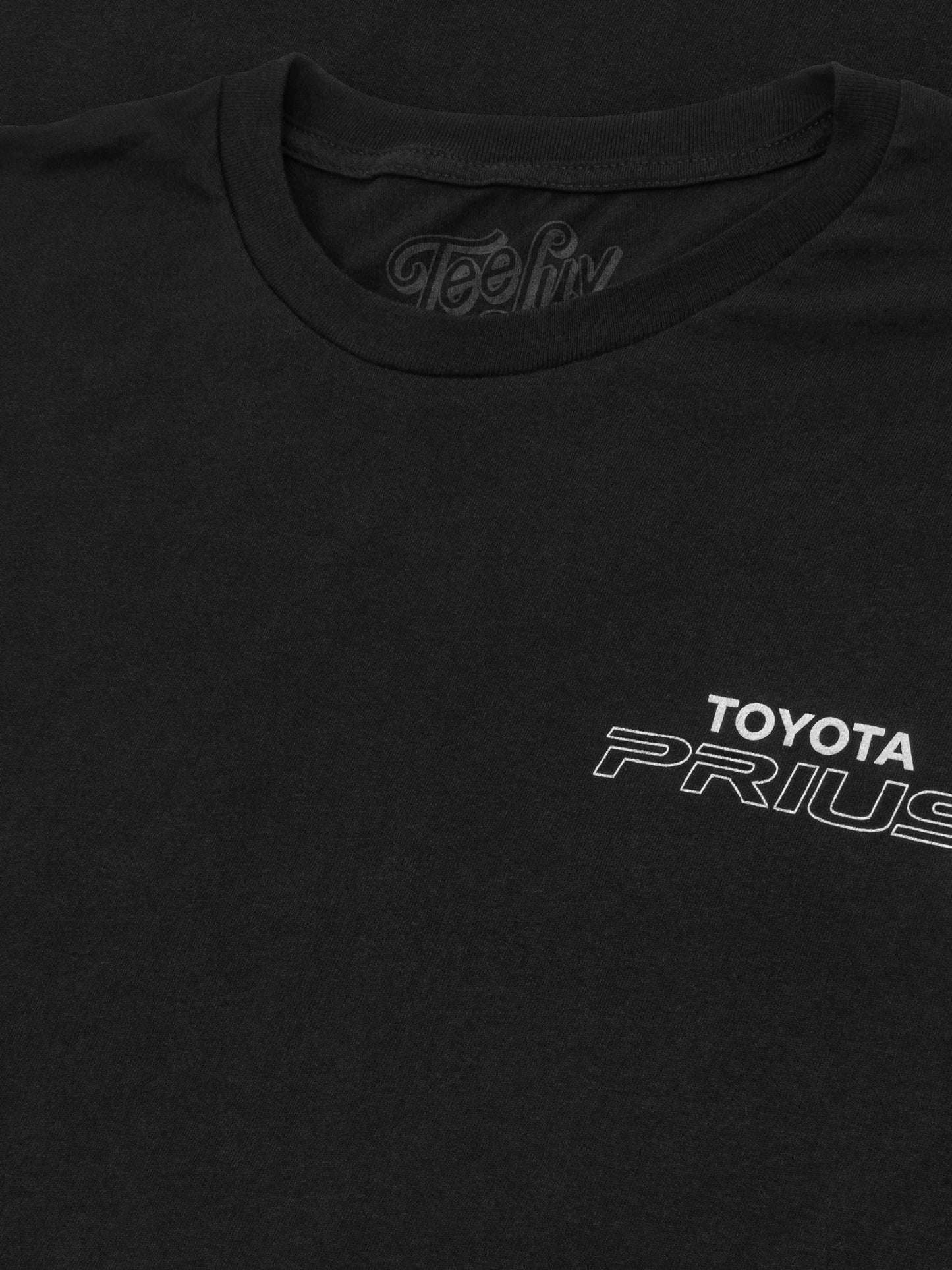 Toyota Prius Passion for the Planet Front and Back Print T-Shirt - Black