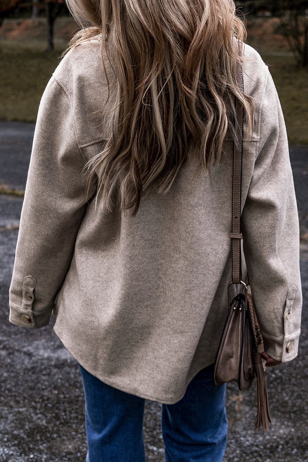 Sadie Flap Pockets Buttoned Shacket - Aaria Tees