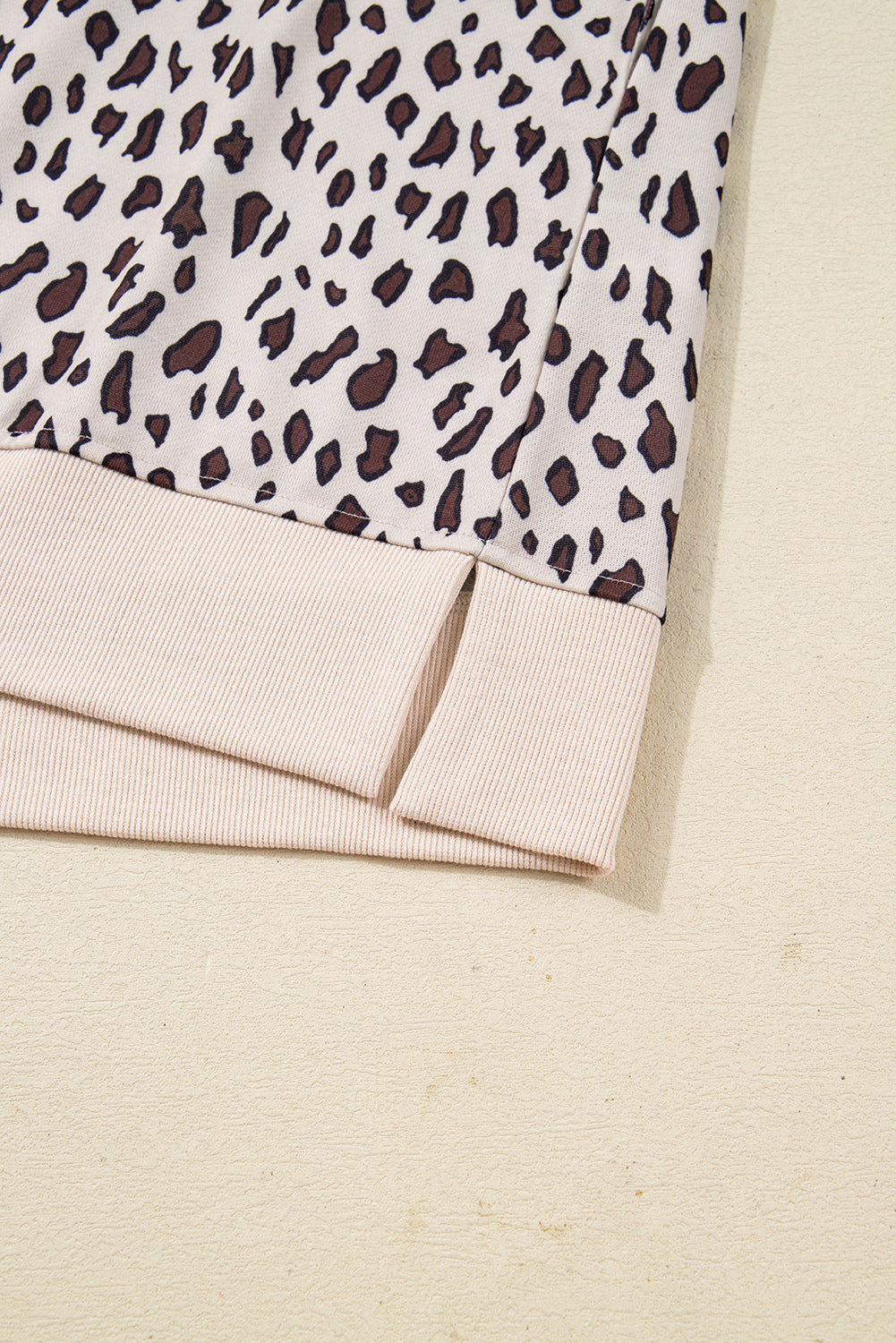 Khaki Leopard Print Zip up Collar Patchwork Shift Mini Dress