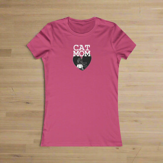 Cat Mom Heart Women's Favorite Tee