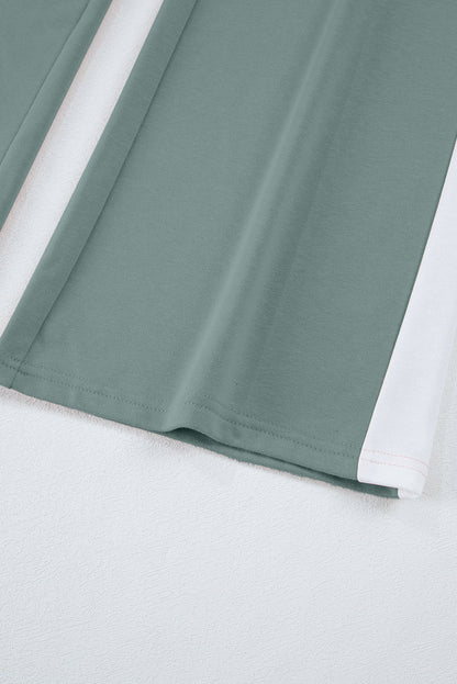 Varsity Stripe Patchwork Pullover and Pant Set