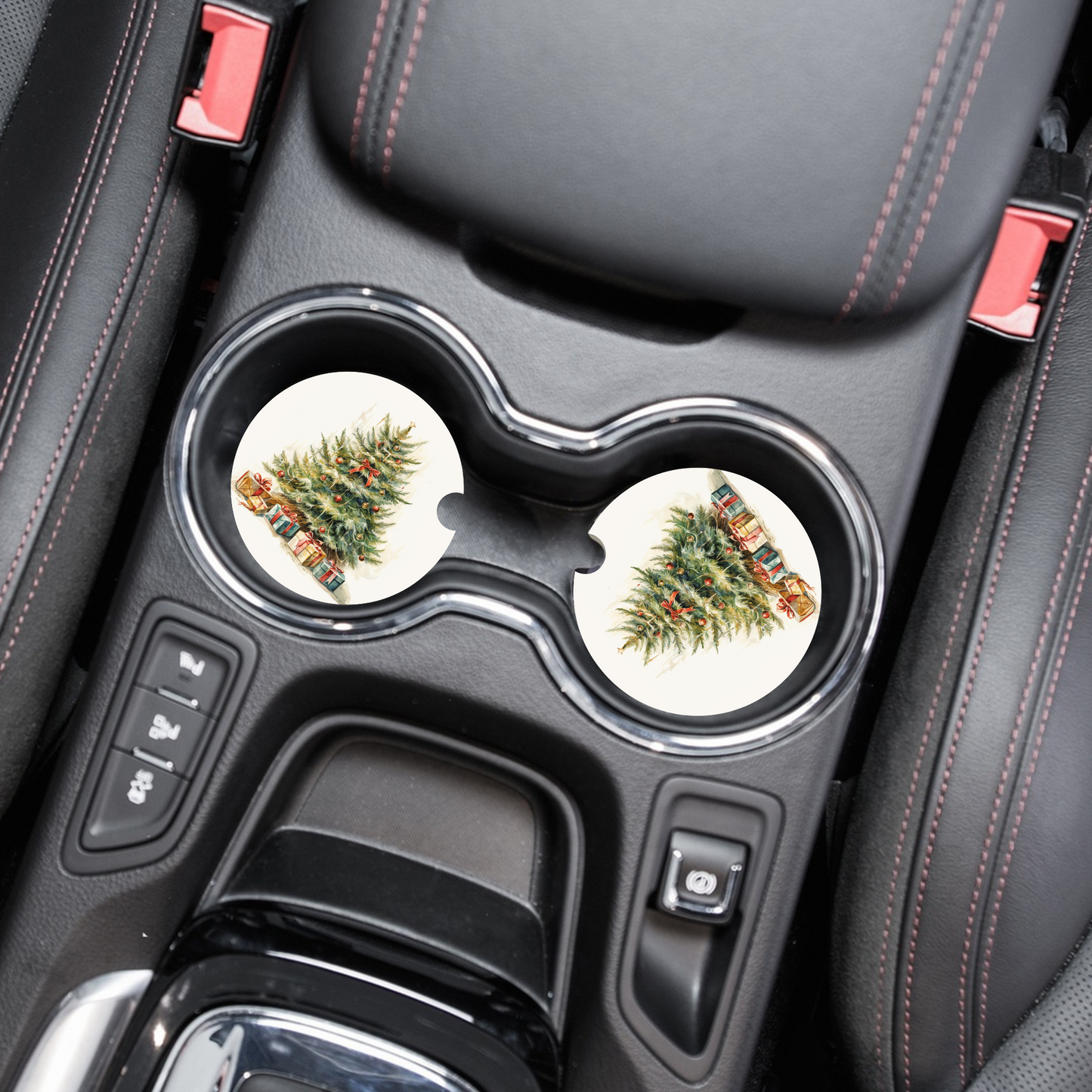 Classic Christmas Tree Car Coaster