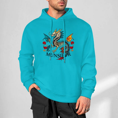 Munsieur Inferno Crest: Dragon Hoodie for Men