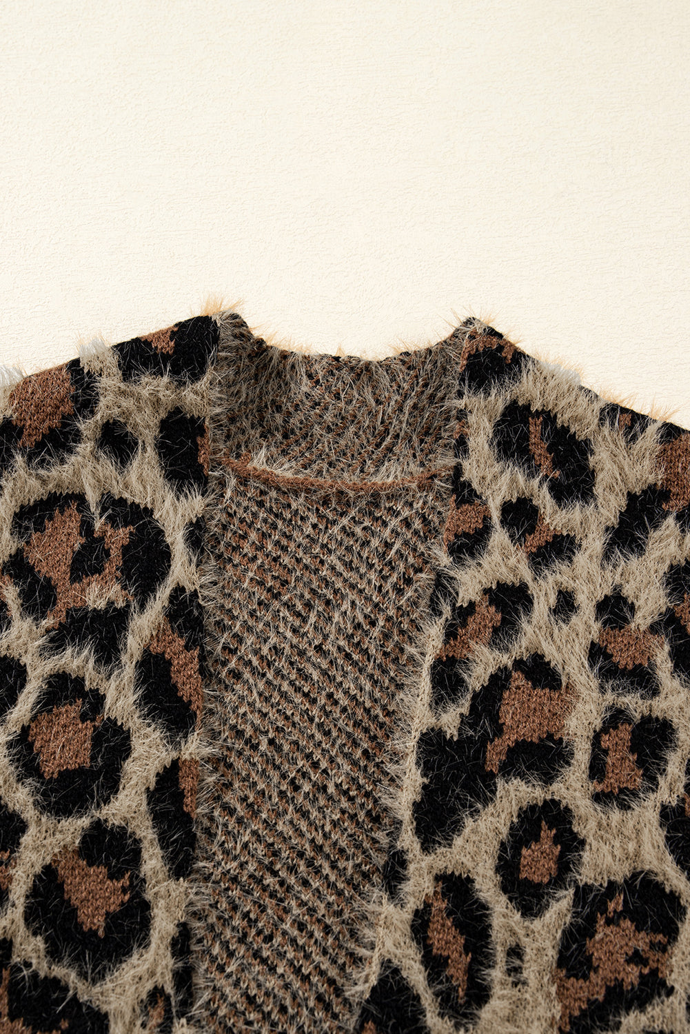 Leopard Open-Front Cardigan