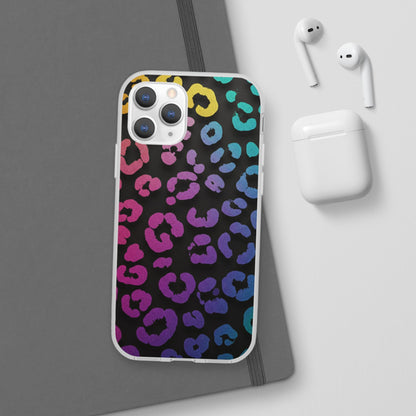 Vibrant Leopard Print Flexi Phone Case