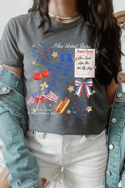 Western 4th Of July Graphic Plus Tee