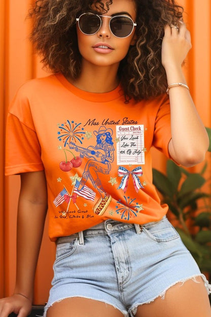 Western 4th Of July Graphic Plus Tee