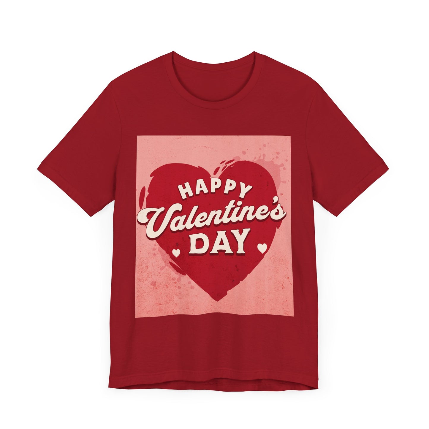 Happy Valentine's Day Jersey Short Sleeve Tee - Aaria Tees Aaria Tees