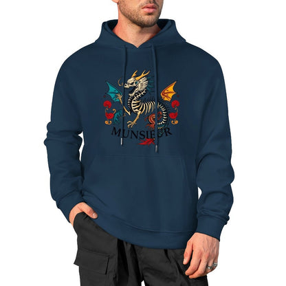 Munsieur Inferno Crest: Dragon Hoodie for Men