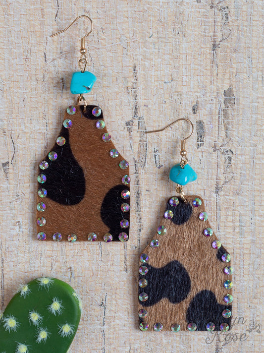 Tavern Lovin' Furr Earrings with Studs Aaria Tees
