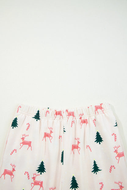 Christmas Tree Bow Top and Pants Lounge Set