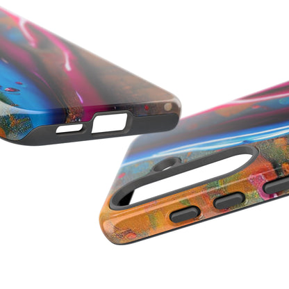 Colorful Artistic Paint Splatter Tough Phone Case
