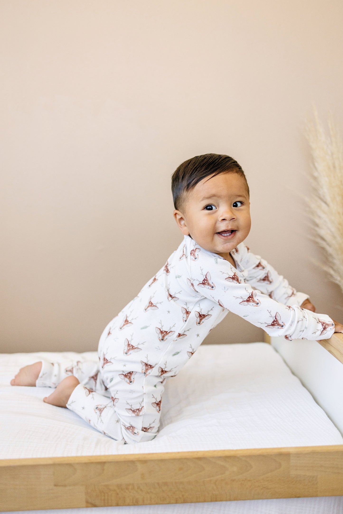 Reindeer Games Ribbed Bamboo Zippy Pajamas