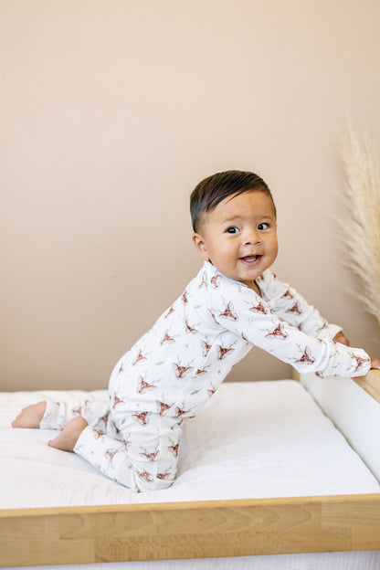 Reindeer Games Ribbed Bamboo Zippy Pajamas