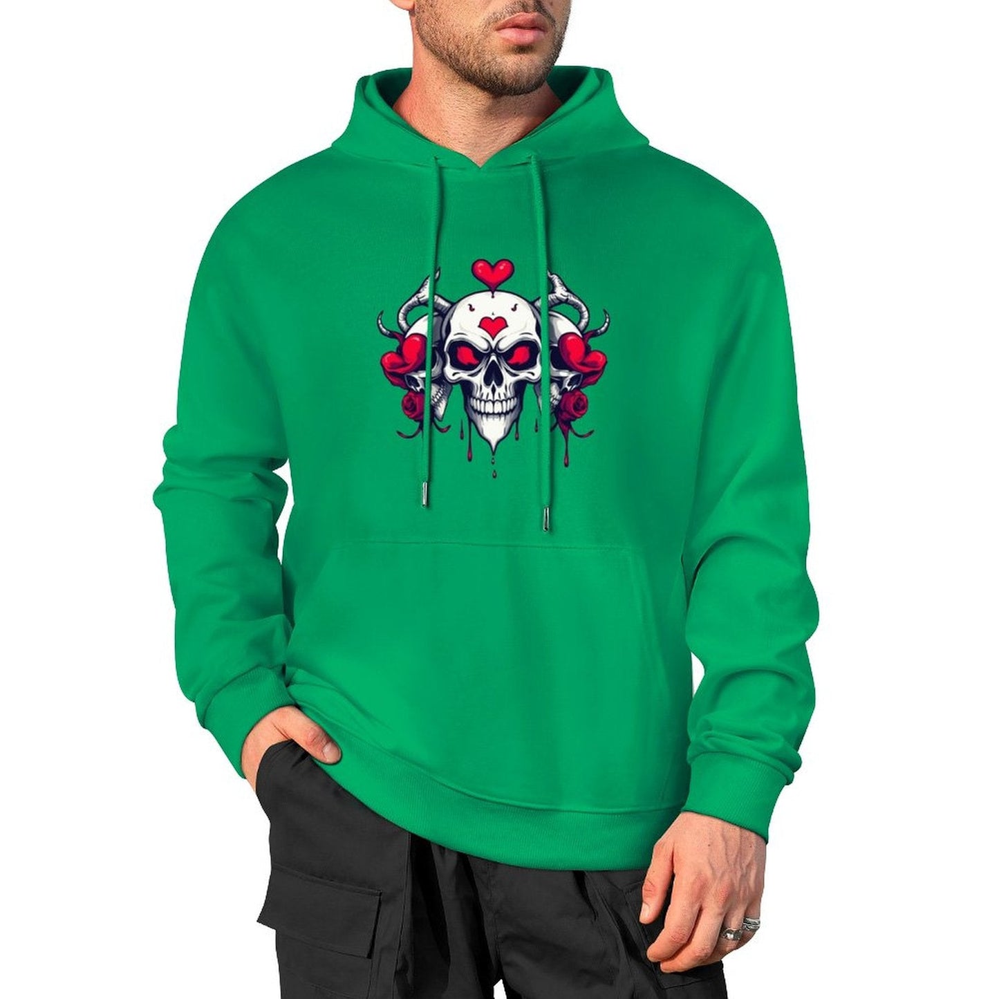 Munsieur Bleeding Royalty: Skull Hoodie for Men