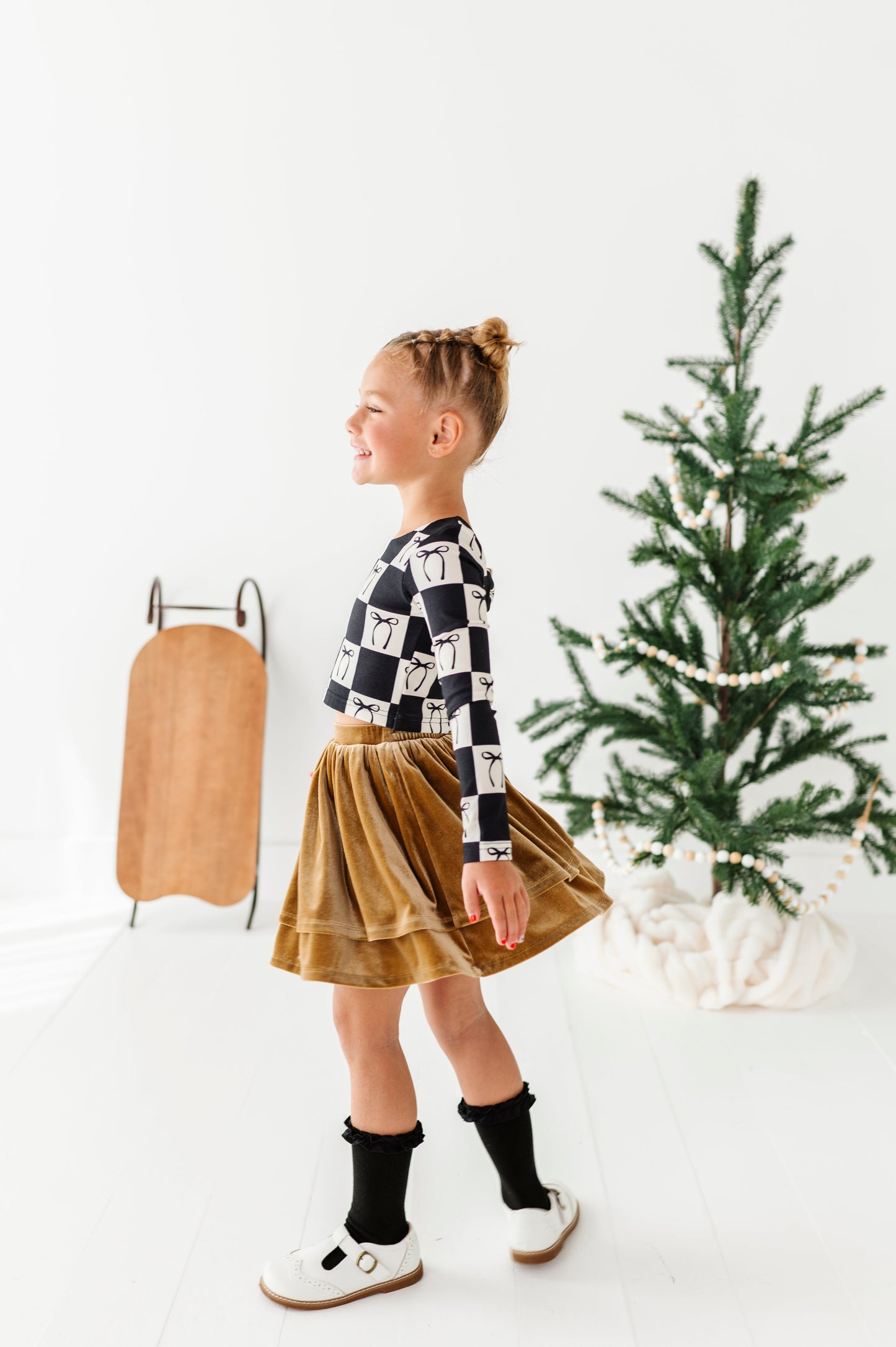 Carmel Velvet | 2-Tiered SKORT