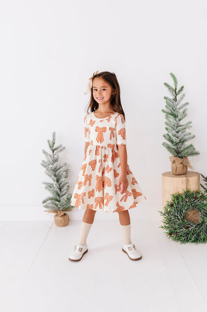 Gingerbread Bow | Scoop Back Dress