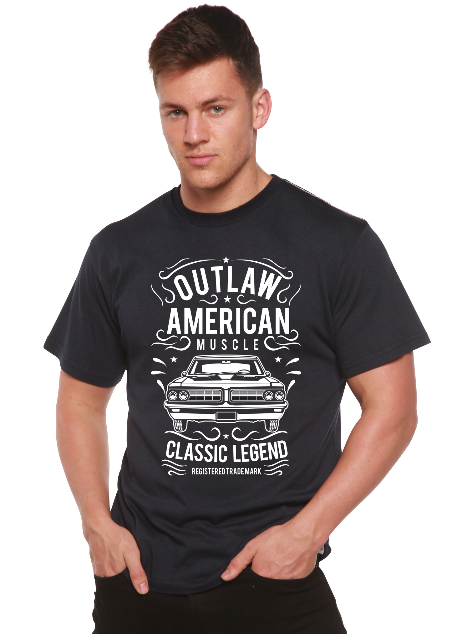 Outlaw American Muscle Spun Bamboo® Men's Bamboo Viscose/Organic Cotton Short Sleeve Graphic T-Shirt