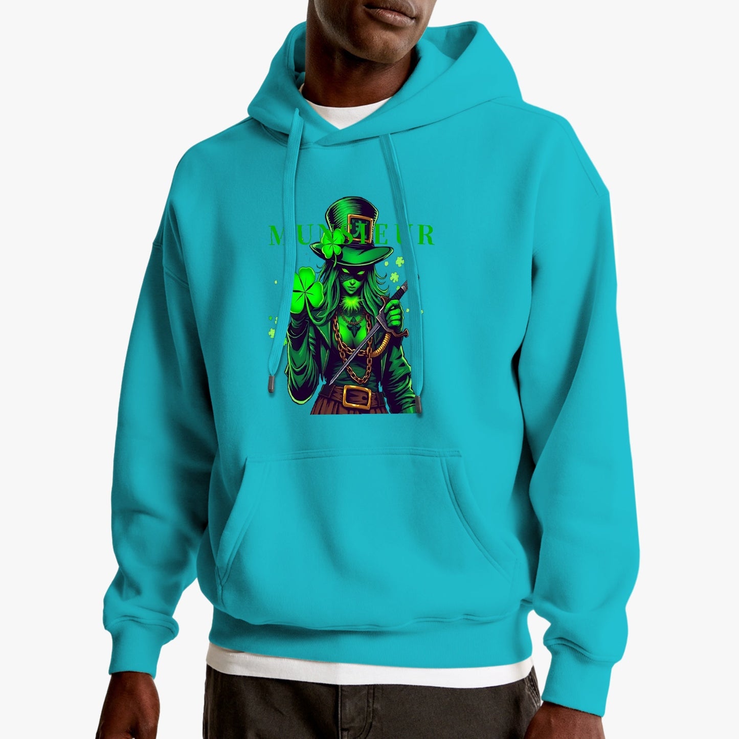 St. Patrick's Day Collection Munsieur Unisex Premium Pullover Hoodie Sweater Clover Gang Betty