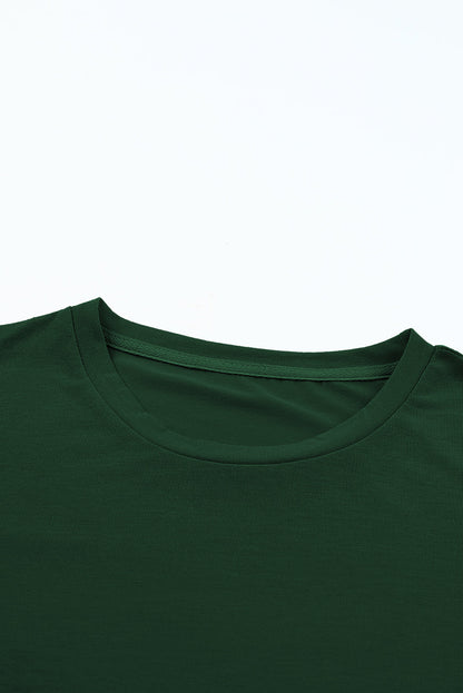 Solid Short Sleeve Crew Neck Tee