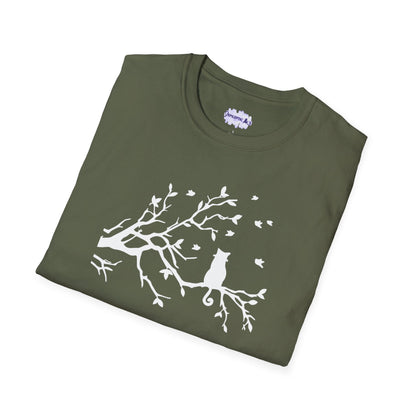 Cat in a Tree Unisex Softstyle T-Shirt