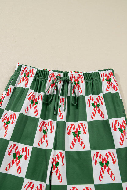 Christmas Holly Jolly Checker Pajama Set