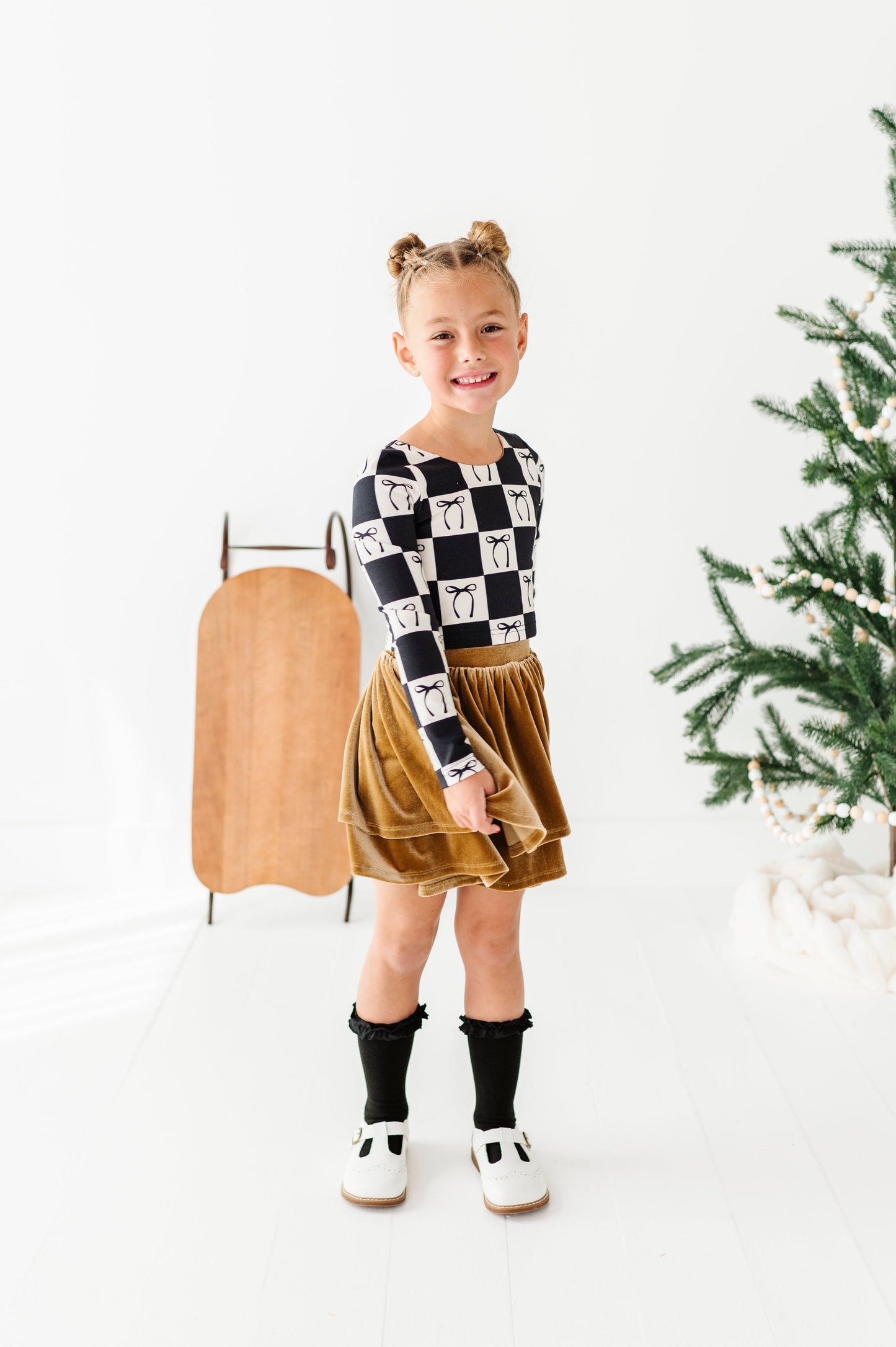 Carmel Velvet | 2-Tiered SKORT