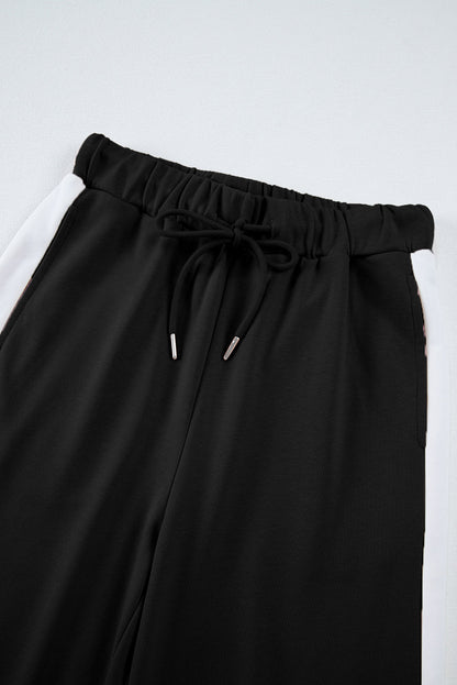 Varsity Stripe Patchwork Pullover and Pant Set