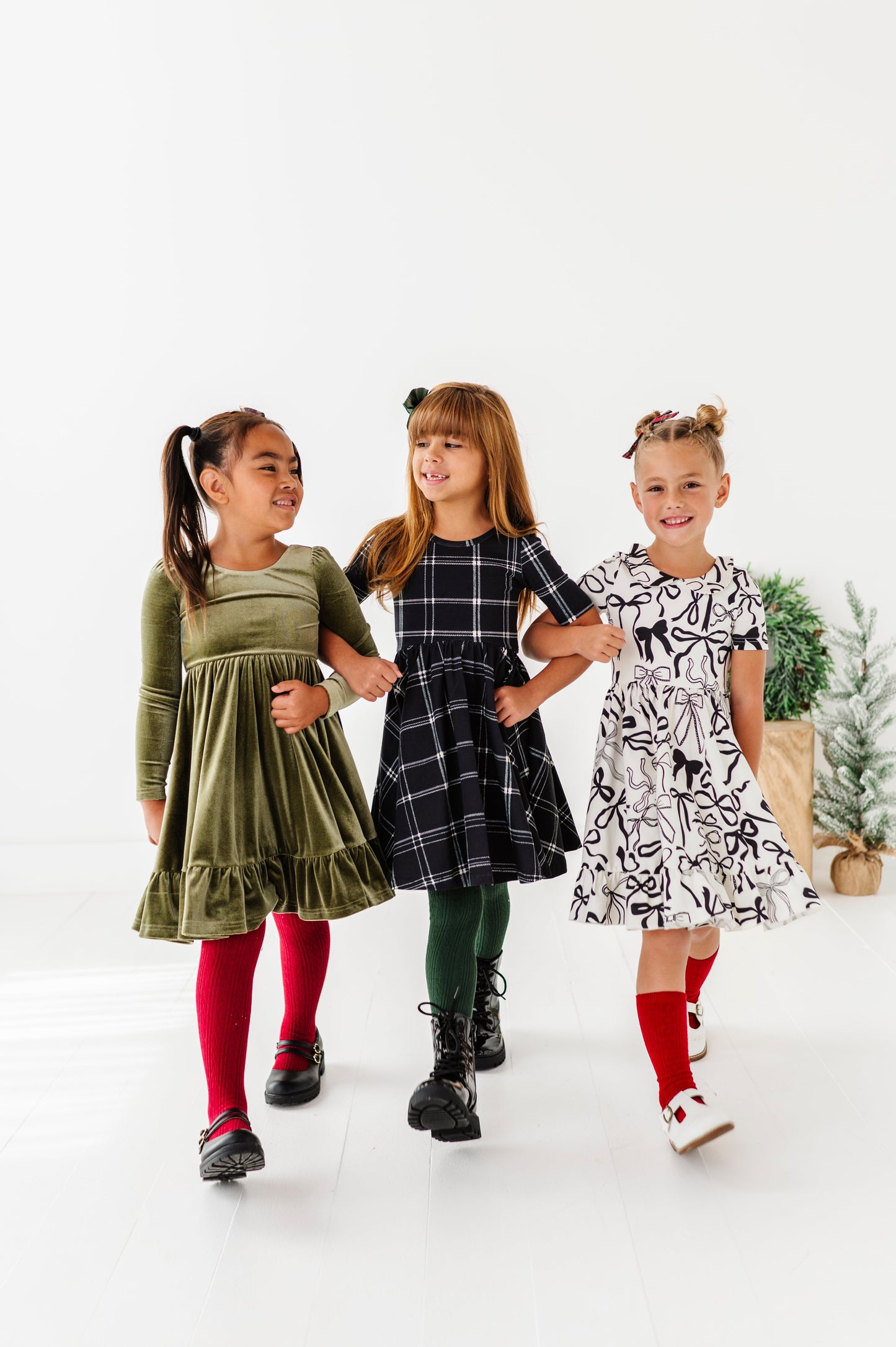 Black Plaid | Scoop Back Dress