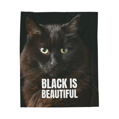 Black is Beautiful Velveteen Plush Blanket