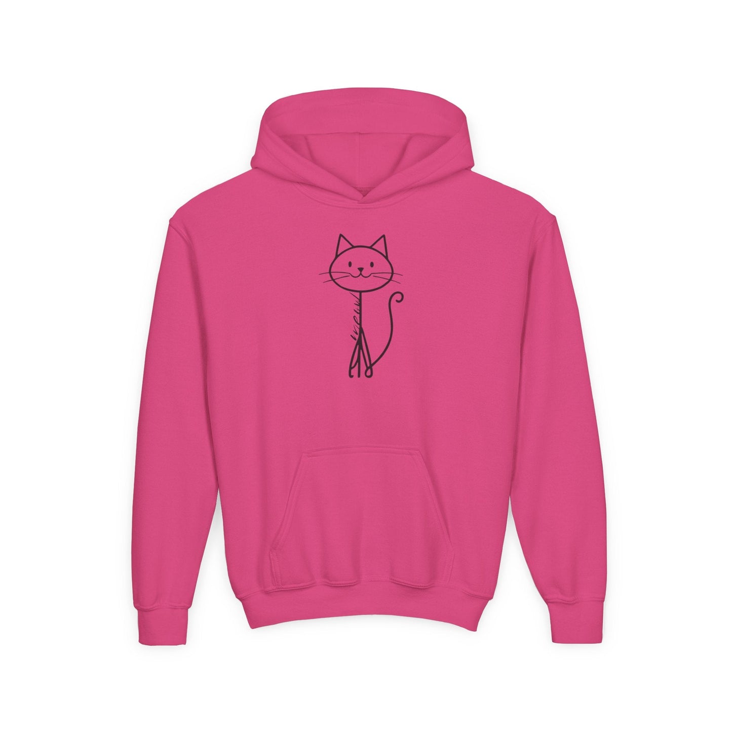 Adorable Stick Cat Youth Hoodie