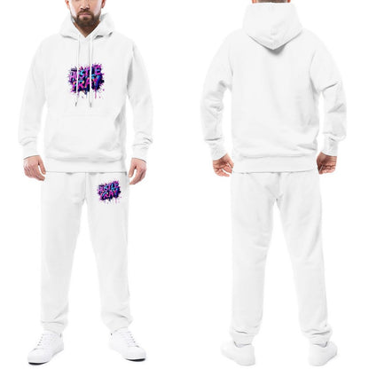 Munsieur Design Graphic Hoodie Set for Men "Hustle and Pray"