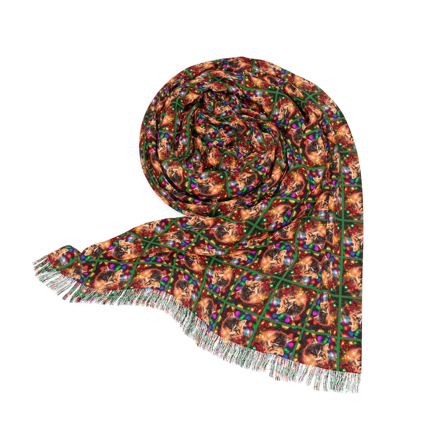 Christmas Lights Kitty Light Scarf