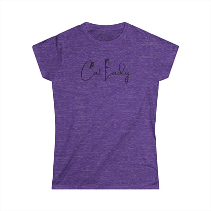 Cat Lady Women's Softstyle Tee - Perfect for Cat Lovers