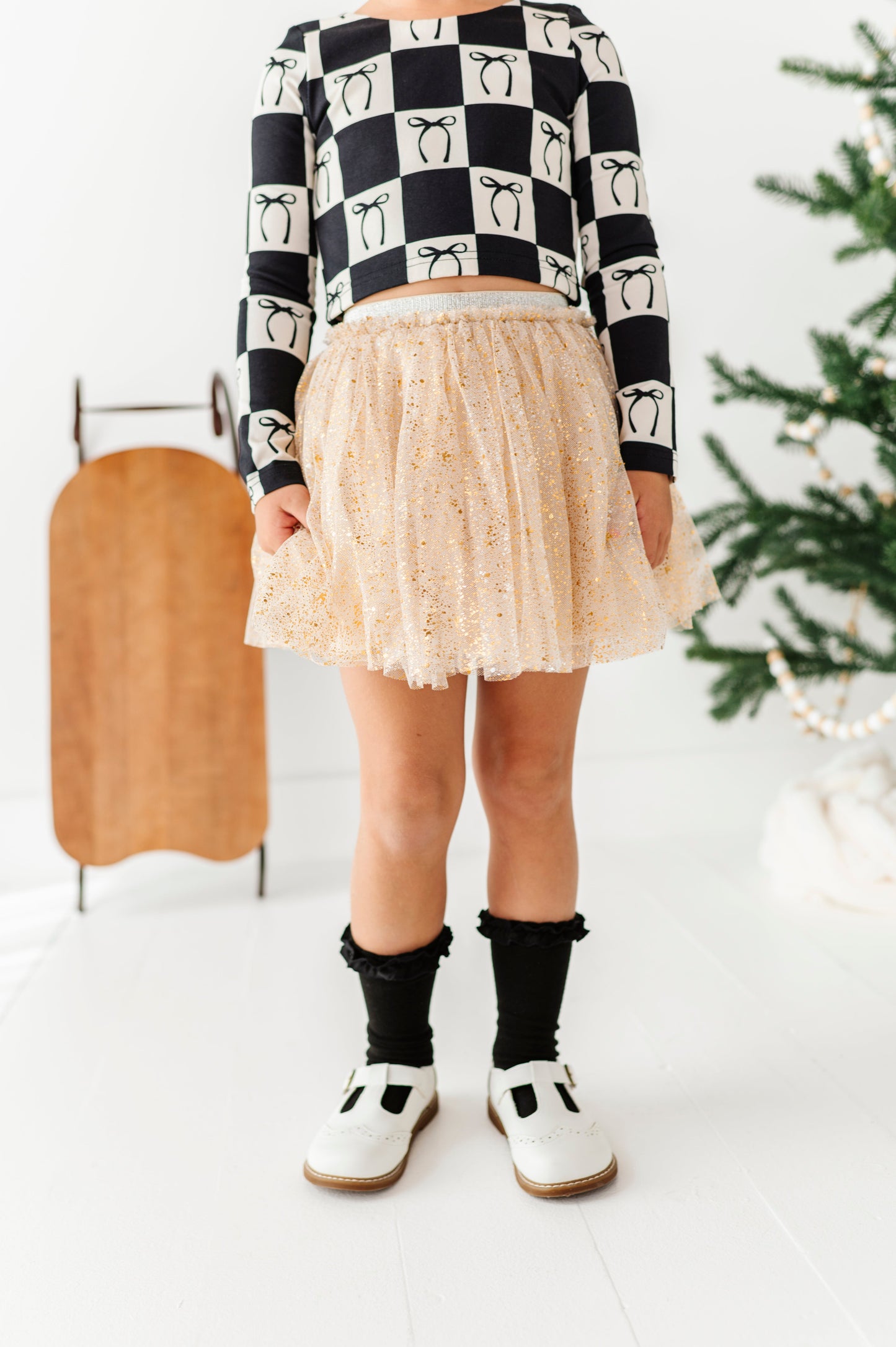 Gold Shimmer | MESH Skort